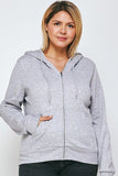 Relaxed Zip-up hoodie - Plus