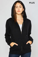 Relaxed Zip-up hoodie - Plus