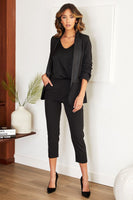 Solid Slim Crop Dress Pant