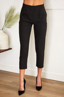 Solid Slim Crop Dress Pant