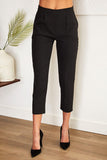 Solid Slim Crop Dress Pant