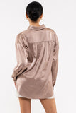 Satin Button Up