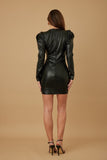 Studded Faux Leather Dress
