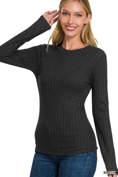 Ribbed Long Sleeve Top