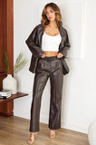 Faux Leather Trouser