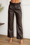 Faux Leather Trouser