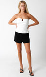 Brandi Faux Leather Tube top
