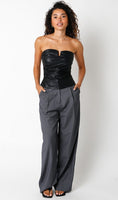 Brandi Faux Leather Tube top