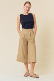 Cropped Wide Leg Trousers