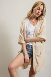 Short Sleeve Waffle Cardi