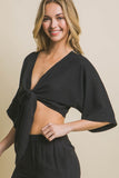 Self-Tie Crop Top
