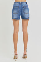 High Rise Front Welt Pocket Detail Shorts