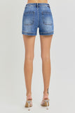 High Rise Front Welt Pocket Detail Shorts