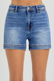 High Rise Front Welt Pocket Detail Shorts