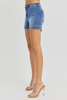 High Rise Front Welt Pocket Detail Shorts