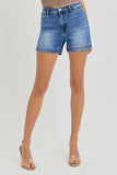 High Rise Front Welt Pocket Detail Shorts