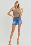 High Rise Front Welt Pocket Detail Shorts
