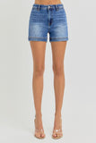 High Rise Front Welt Pocket Detail Shorts