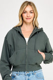 Basic Fleece Full Zip Up Hoodie