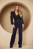 Organza Flower Lacy Bodysuit