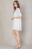 White Eyelet Mini Dress