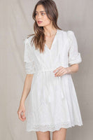 White Eyelet Mini Dress