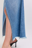Mid Waisted Repositioned Maxi Wrap Skirt