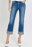 Risen High Rise Cuffed Straight