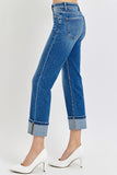 Risen High Rise Cuffed Straight