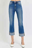 Risen High Rise Cuffed Straight