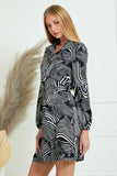 Zebra Wrap Dress