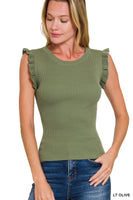 Ruffle Trim Summer Sweater