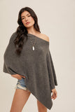Asymmetrical Sweater Cape