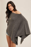 Asymmetrical Sweater Cape