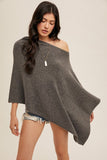 Asymmetrical Sweater Cape