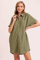Boho Gal Textured T Shirt Dress