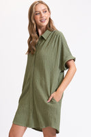 Boho Gal Textured T Shirt Dress