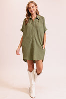 Boho Gal Textured T Shirt Dress