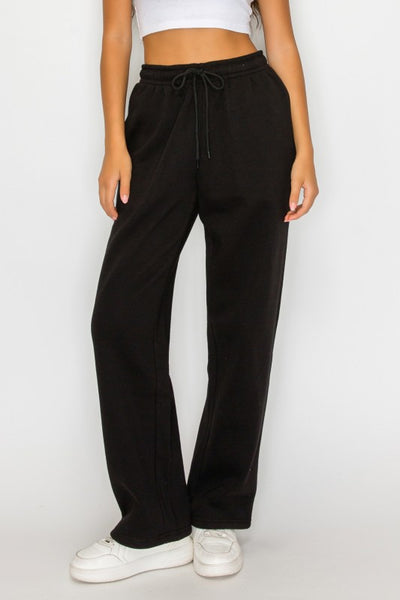 Straight Leg Fleece Sweatpants