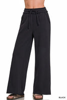 Exposed Seam Wide Leg Sweats