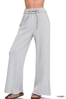 Exposed Seam Wide Leg Sweats