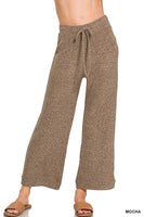 Cropped Brushed Sweater Pants