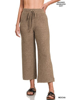 Cropped Brushed Sweater Pants