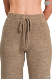 Cropped Brushed Sweater Pants