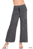 Cropped Brushed Sweater Pants