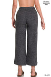 Cropped Brushed Sweater Pants