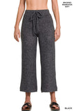 Cropped Brushed Sweater Pants