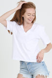 Deep V-Cotton Tee