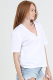 Deep V-Cotton Tee