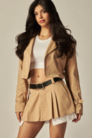 Crop Trench Coat Jacket